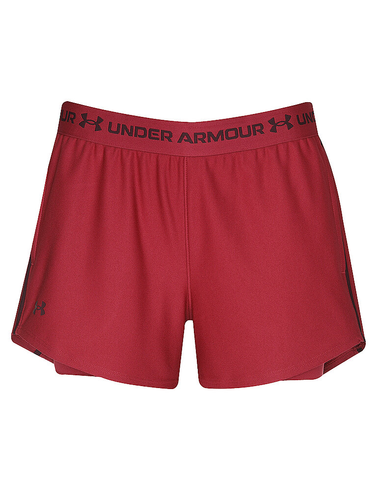 UNDER ARMOUR Damen Fitnessshort UA Tech Play Up 2in1 beere | XS